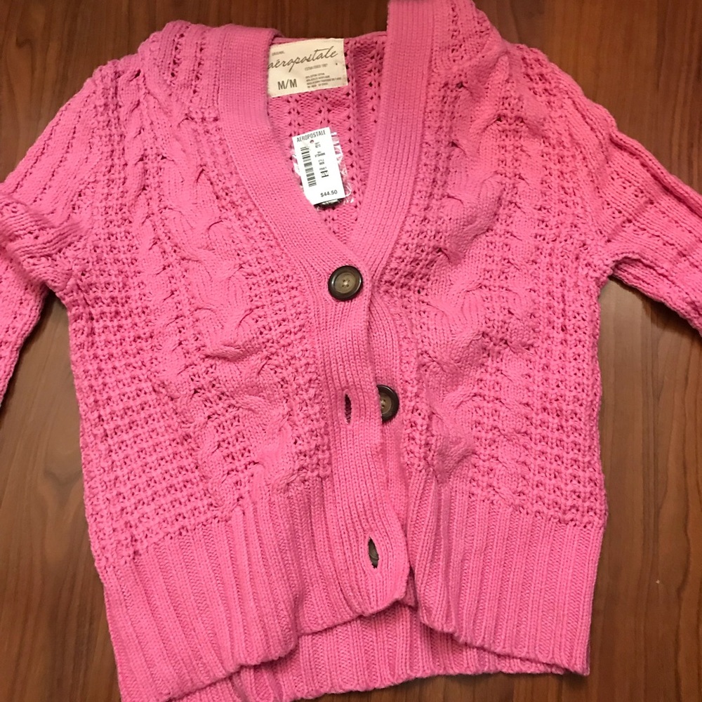 Aeropostale pink cardigan